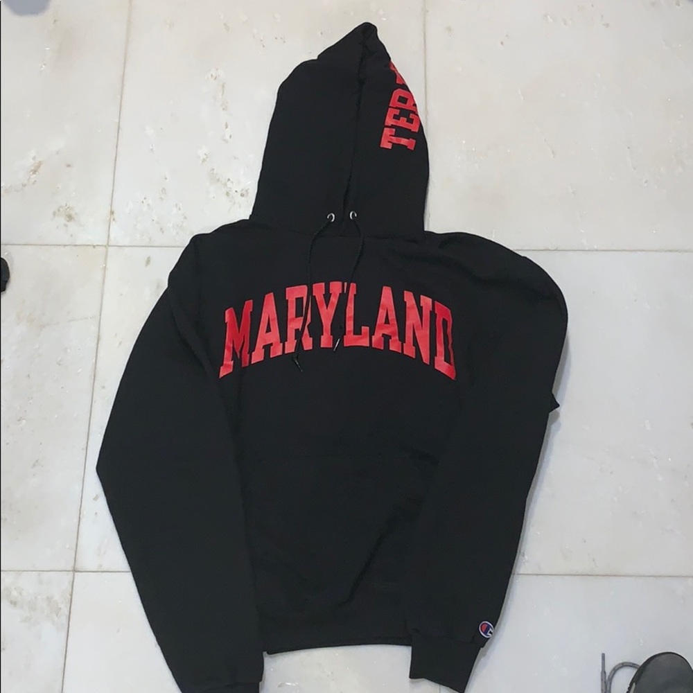black university maryland terps hoodie sweatshirt